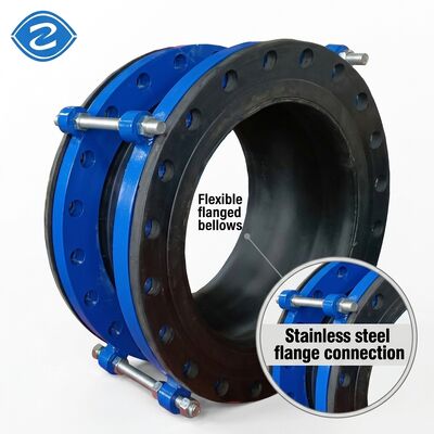 Tamamen sonuna mühürlü Flanged Kauçuk Bellows Çatı Esnek Epdm Tek Küre